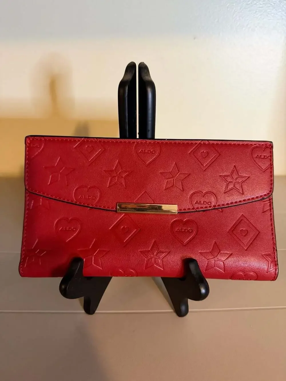 Aldo Red Clutch Women’s Wallet Print